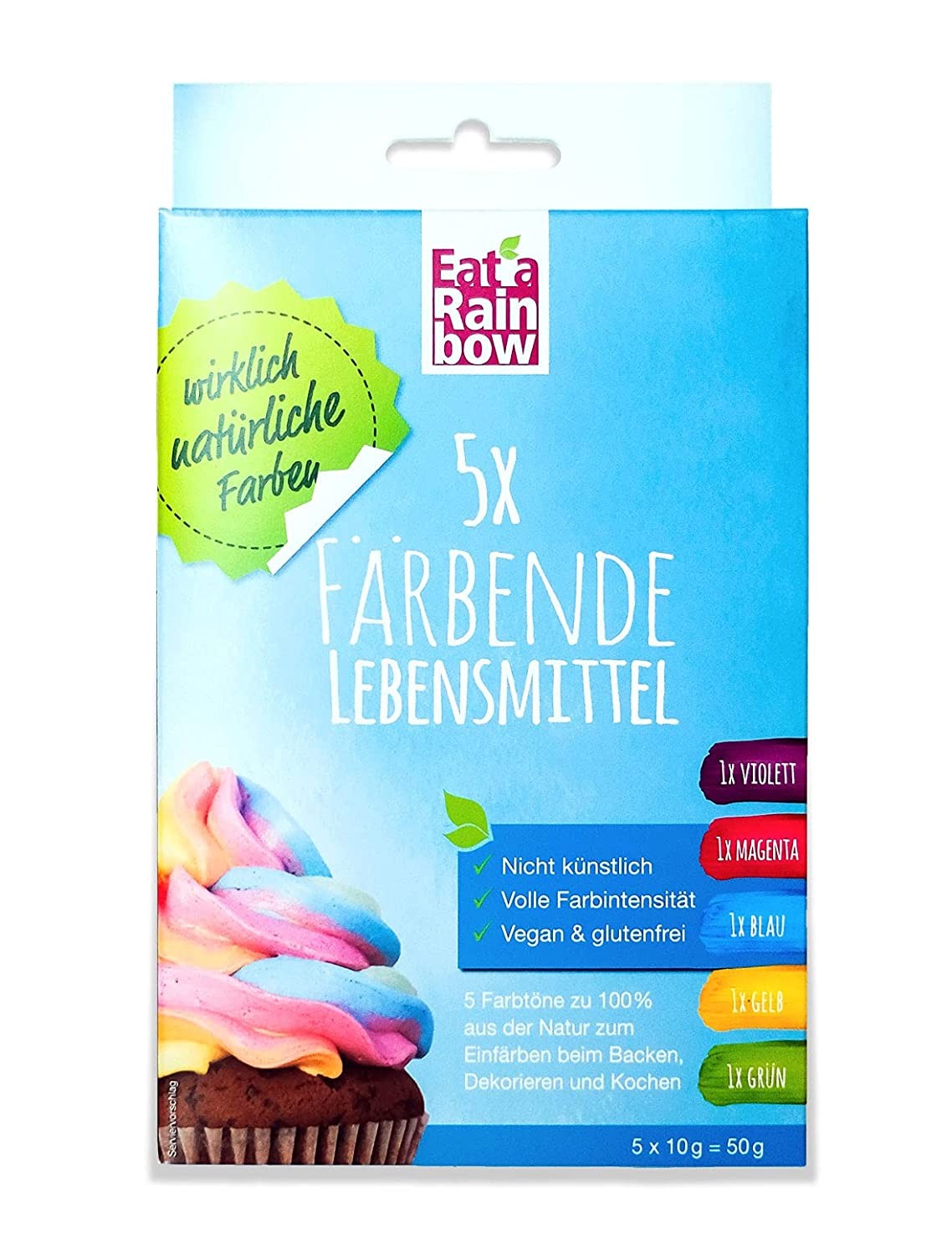 Image of Eat a Rainbow Farbmix blau/gelb/pink/violett (4x10g)
