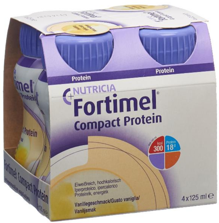 Image of Fortimel Compact Protein Vanille (4x125ml)