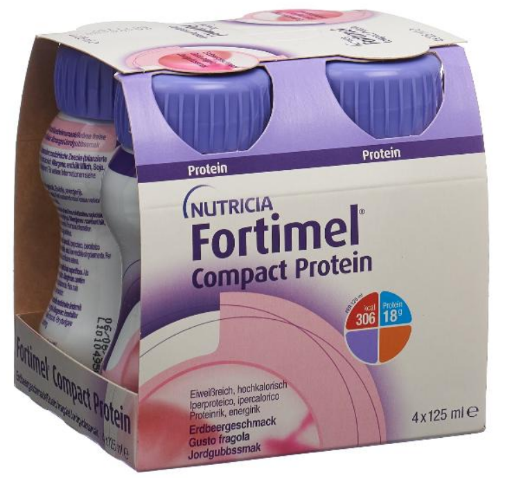 Image of Fortimel Compact Protein Erdbeere (4x125ml)