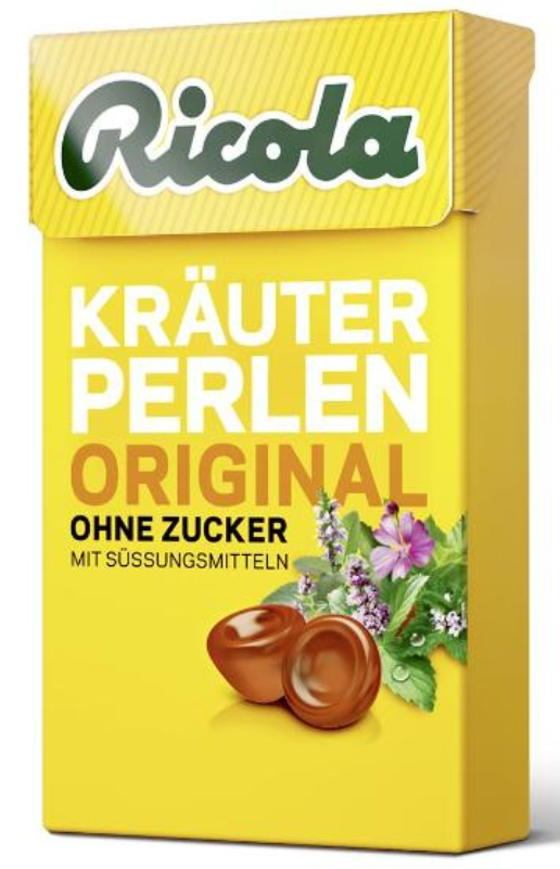 Image of Ricola Kräuter Perlen Original Bonbon ohne Zucker (25g)