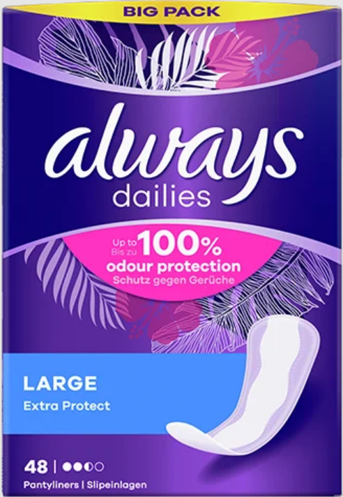Image of Always Dailies Extra Protect Large Slipeinlagen (48 Stk)