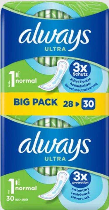 Image of Always Ultra Normal Damenbinden Big Pack (30 Stk)
