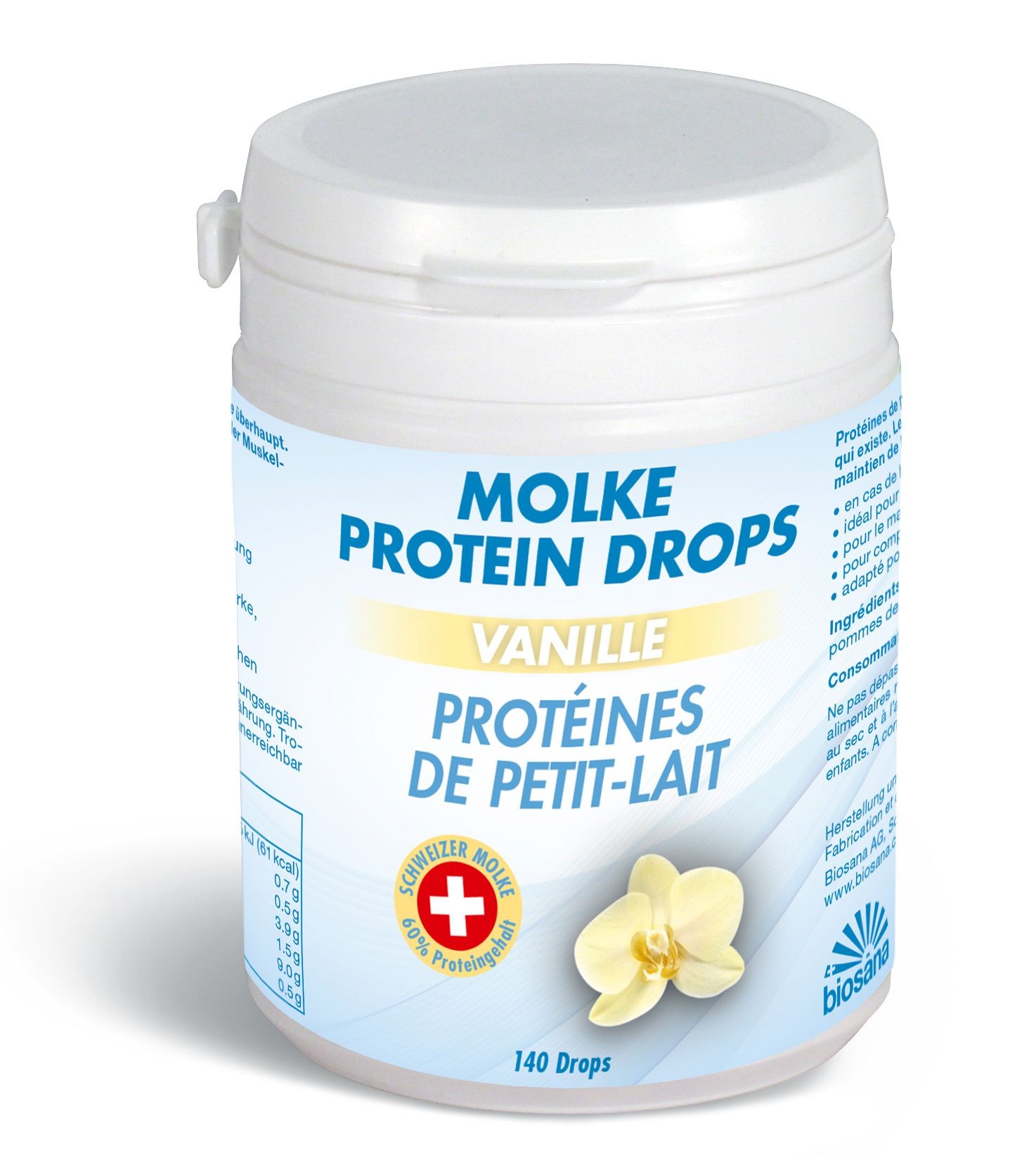 Image of Biosana Molke Protein Drops Vanille (140 Stk)
