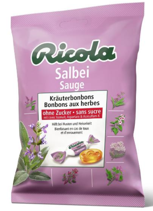 Image of Ricola Salbei Bonbons ohne Zucker (125g)