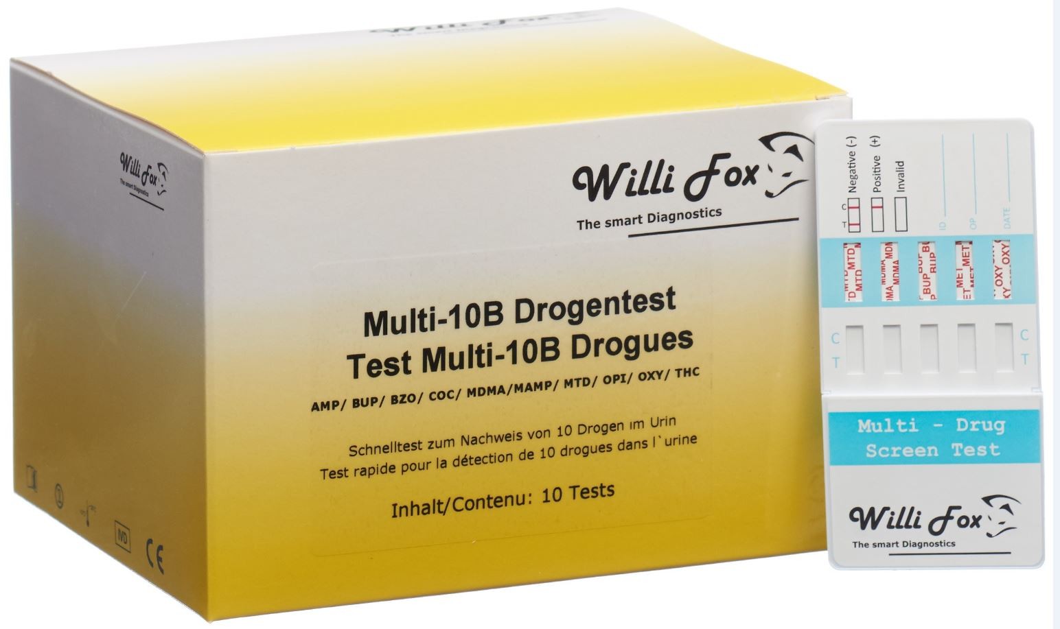 Image of Willi Fox Drogentest Multi-10B Urin (10 Stk)