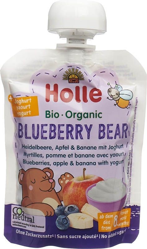 Image of Holle Blueberry Bear Pouchy Heidelbeer Apfel Banane Joghurt (85g)