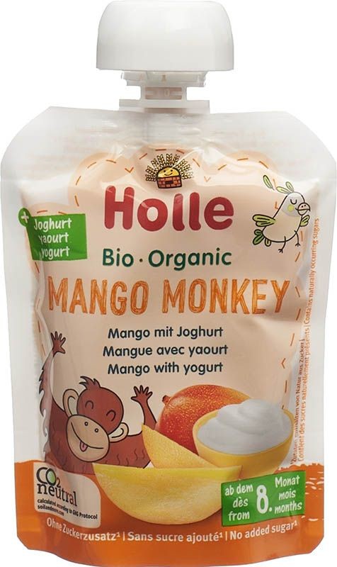 Image of Holle Mango Monkey Pouchy Mango mit Joghurt (85g)