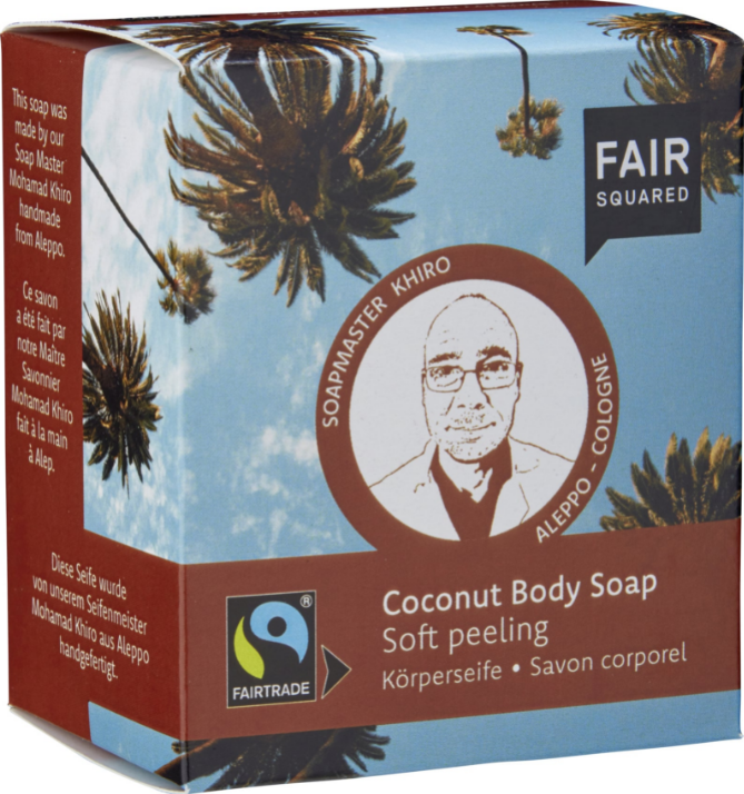Image of FAIR SQUARED Coconut Body Soap Soft peeling (2x80g)