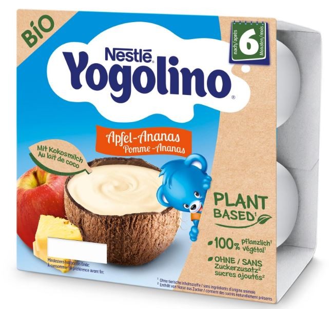Image of Nestlé Yogolino Bio Plant Apfel Ananas 6M (4x90g)