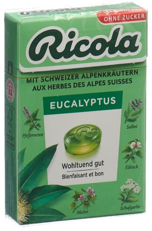 Image of Ricola Eucalyptus Bonbons Box (50g)
