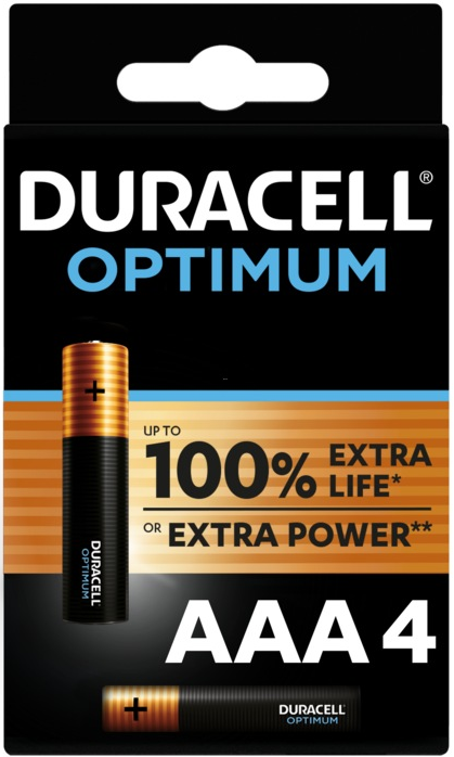 Image of DURACELL Batterien Optimum AAA (4 Stk)