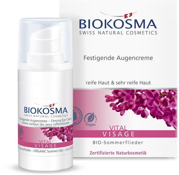 Image of BIOKOSMA Vital Festigende Augencreme Bio Sommerflieder (15ml)