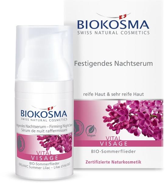 Image of BIOKOSMA Vital Festigendes Nachtserum Bio Sommerflieder (30ml)