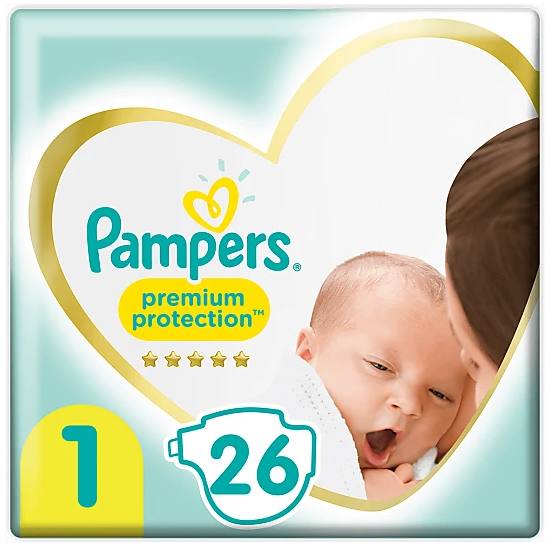 Image of Pampers Premium Protection Gr.1 2-5kg Neugeboren Tragepack (26 Stk)