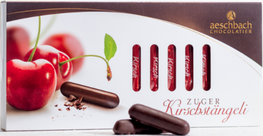 Image of Kirschstängeli Schiebeschachtel - Aeschbach Chocolatier
