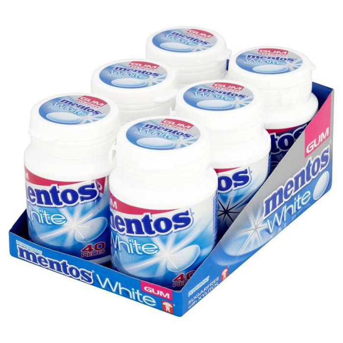 Image of Mentos White - Sweet Mint Gum (6x75g)