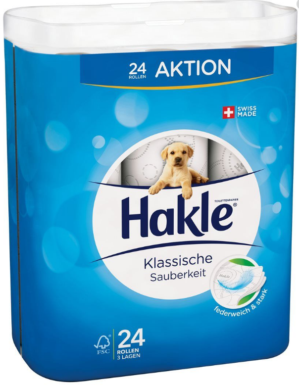 Image of Hakle Klassische Sauberkeit Toilettenpapier weiss FSC (24 Stk)