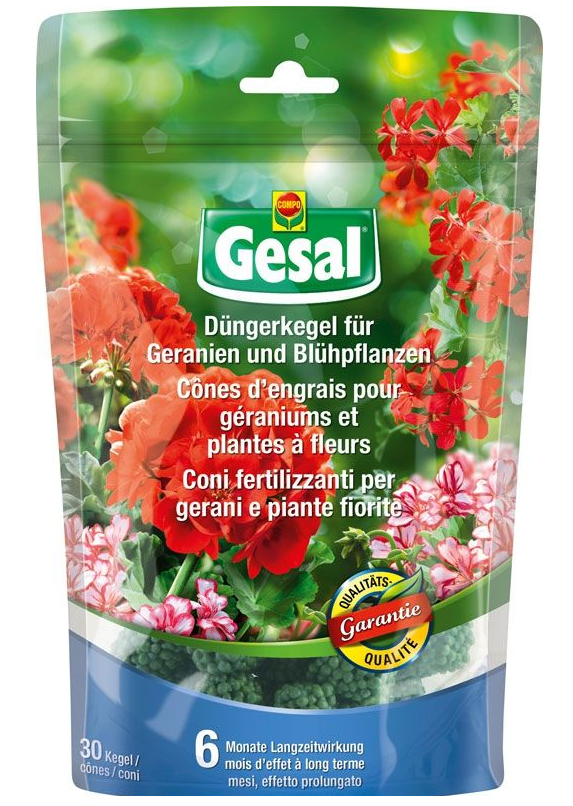 Image of Gesal Düngerkegel Geranien- und Blühpflanzen (30 Stk)