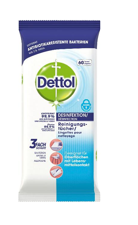 Image of Dettol Desinfektions-/ Reinigungstücher (60 Stk)