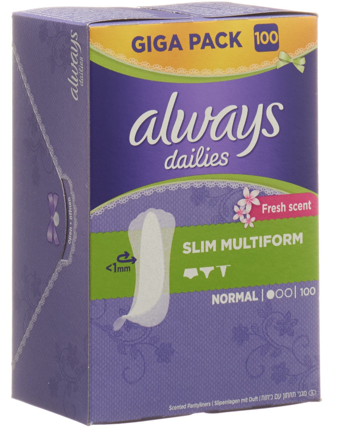 Image of Always Slipeinlage Slim Multiform Fresh Gigapack (100 Stk)
