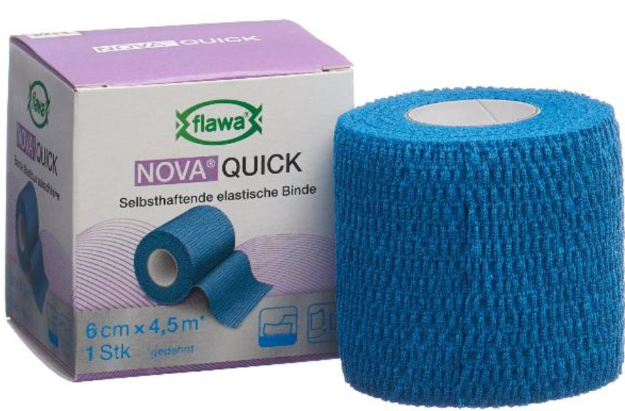 Image of FLAWA NOVA Quick Selbsthaftende Binde Blau 6cmx4.5m (1 Stk)