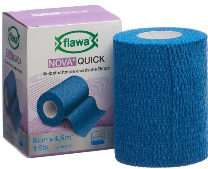 Image of FLAWA NOVA Quick Selbsthaftende Binde Blau 8cmx4.5m (1 Stk)