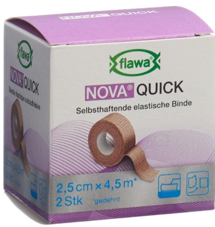 Image of FLAWA NOVA Quick Selbsthaftende Binde Hautfarbe 2.5cmx4.5m (2 Stk)