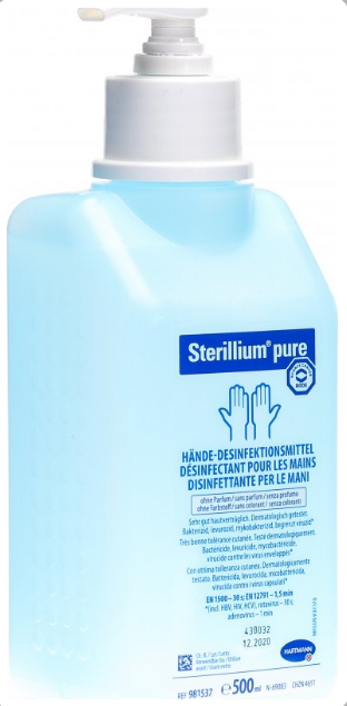 Image of Sterillium pure Händedesinfektionsmittel mit Pumpe (500 ml)