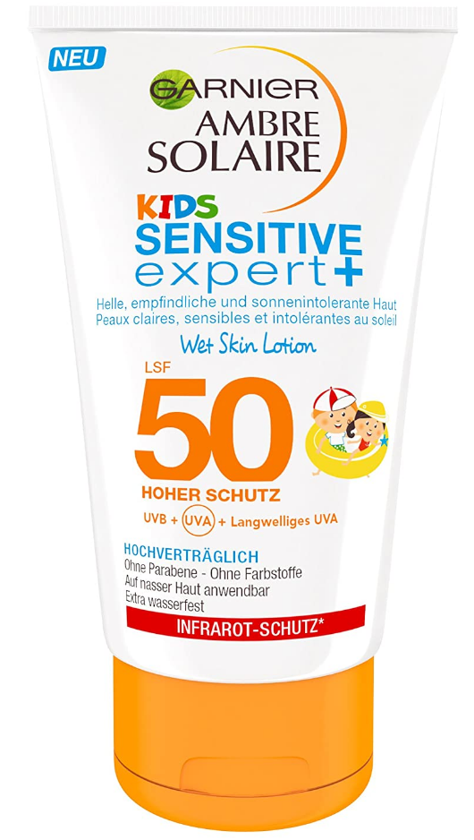 Image of Garnier Ambre Solaire Kids Sensitive Expert Wet Lotion LSF 50 (150ml)