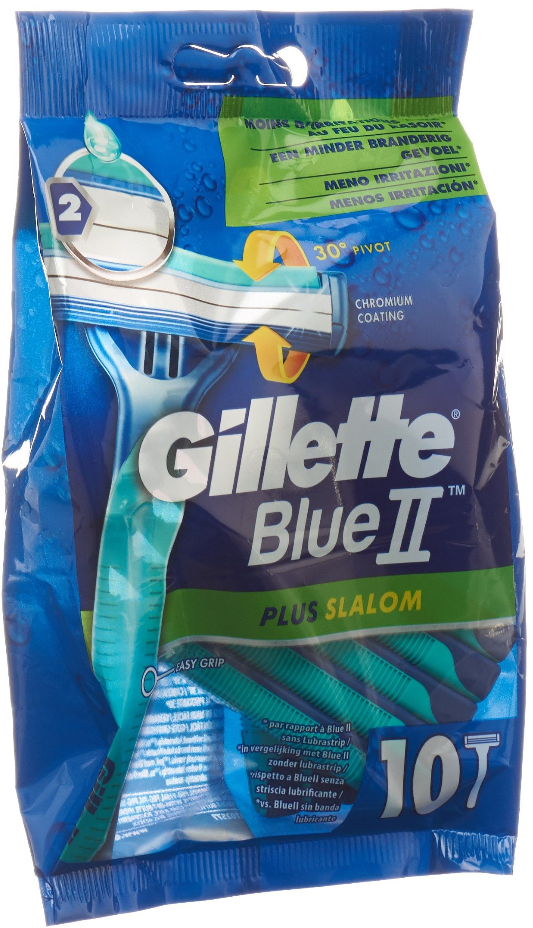 Image of Gillette Blue II Plus Einwegrasierer Slalom (Doppelpack 2x 10 Stk)