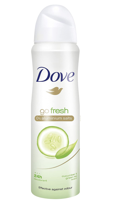 Image of Dove Go Fresh 0% grüner Tee- und Gurkenduft Deodorant-Spray (150ml)