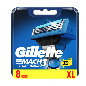 Gillette Mach3 Turbo 3D blades (8 pieces)