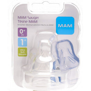 MAM replacement teat bottle size 1 0+M (2 pieces)