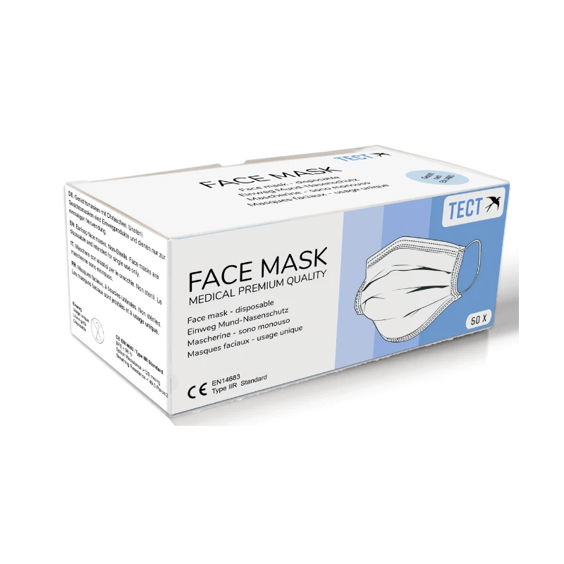 TECT masque facial médical type IIR (50 pièces)
