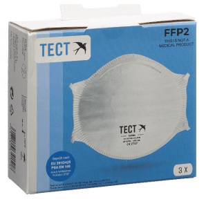 TECT FFP2 Atemschutzmaske ohne Ventil (3 Stk)