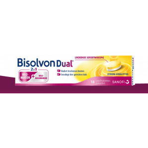 Bisolvon Dual 2 en 1 pastilles (18 pièces)