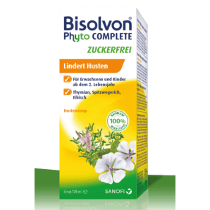 Bisolvon Phyto Complete sirop contre la toux sans sucre (120ml)