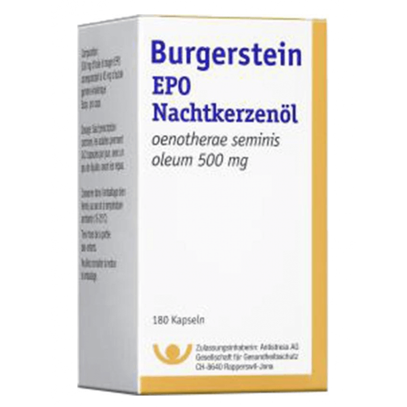 Burgerstein EPO des capsules d'huile d'onagre (180 pièces)