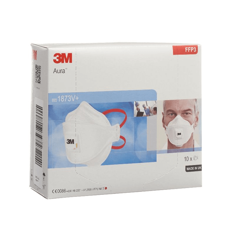 3M respiratory protection mask FFP3 with valve 1873V + (10 pieces)