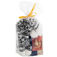 Aromalife gift set fireplace crackles with socks