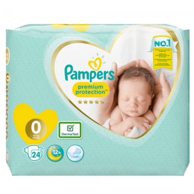 Pampers Couches Premium Protection Taille 1 (2-5 kg) notre N°1