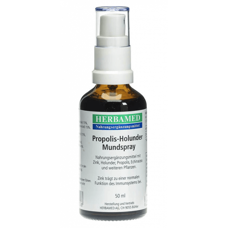 HERBAMED propolis elderberry mouth spray (50ml)