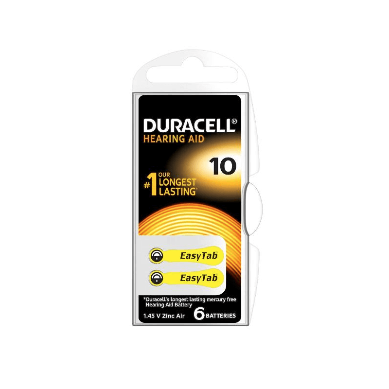 DURACELL hearing aid batteries 10 / 1.45 V / zinc Air (6 pieces)