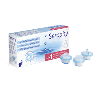Serophy filters for nasal cleaners (10 filters + 1 nosepiece)