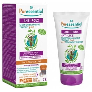 Puressentiel Anti-Läuse Shampoo-Maske mit Kamm (150ml)