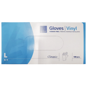 ABENA Vinyl Handschuhe Grösse L, puderfrei, transparent (100 Stk)