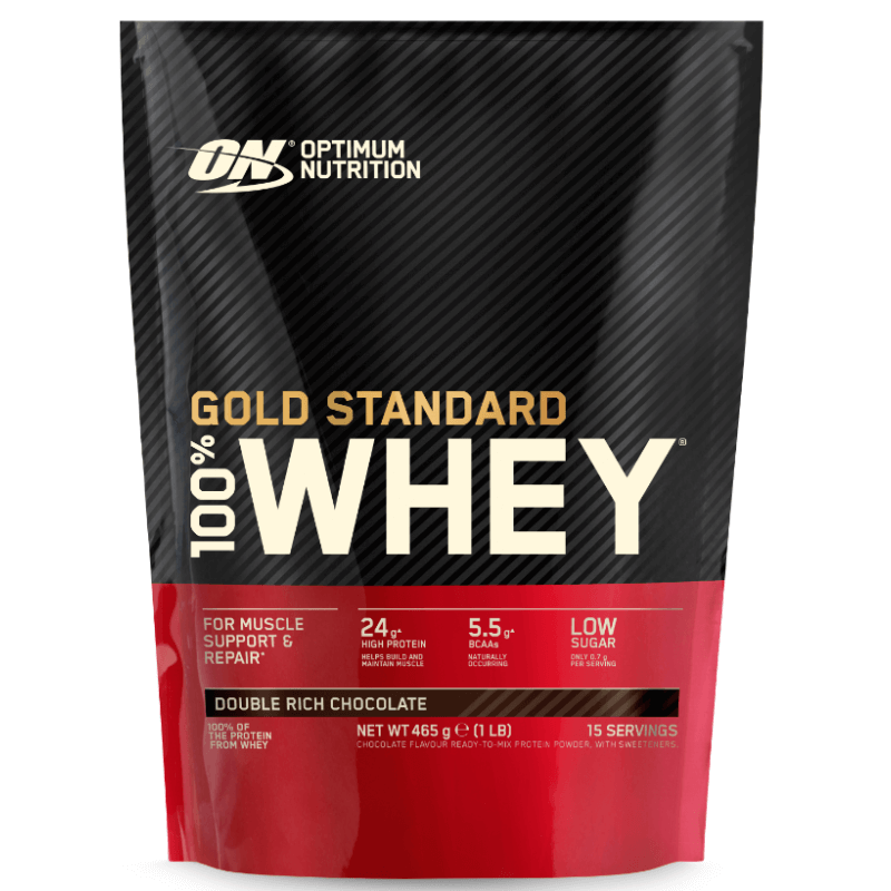 Optimum 100% Whey Gold Standard Double Rich Chocolate Bags (450g)