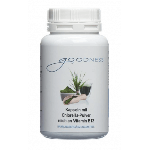 Goodness Chlorella-Pulver Kapseln mit Vitamin B12 (90 Stk)