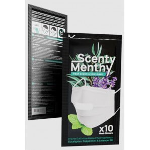 Scenty Menthy tampons aromatiques pour masques (10 pièces)