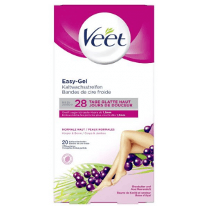 Veet cold wax strips for legs / body & normal skin (10x2 pieces)